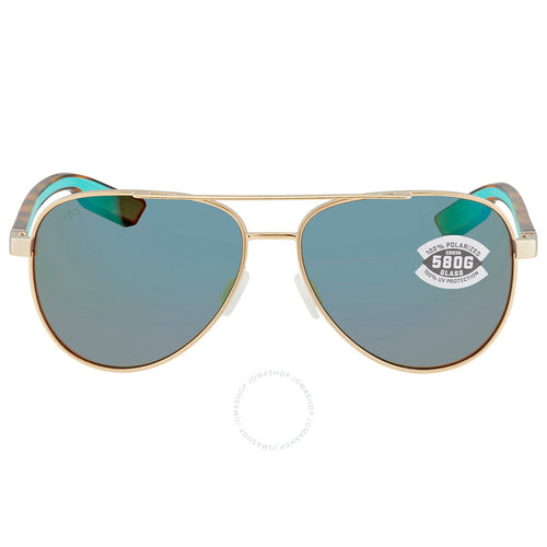 Costa Del Mar Peli 4002 Sunglasses 400201 - Gold - Green Mirror 580g Unisex Pilot