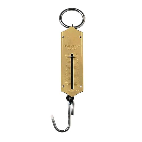 P-Line Brass Spring Scale Fish Measurement Tool - Brass