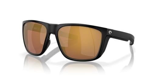 Costa Ferg 580G Polarized Sunglasses, in Matte Black Frame/Gold Mirror Lens | by West Marine