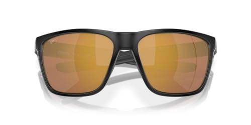 Costa Ferg 580G Polarized Sunglasses, in Matte Black Frame/Gold Mirror Lens | by West Marine