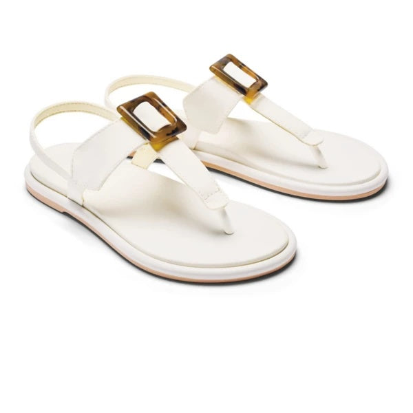 Women's OluKai La'i T-bar Sandals 10 White / White