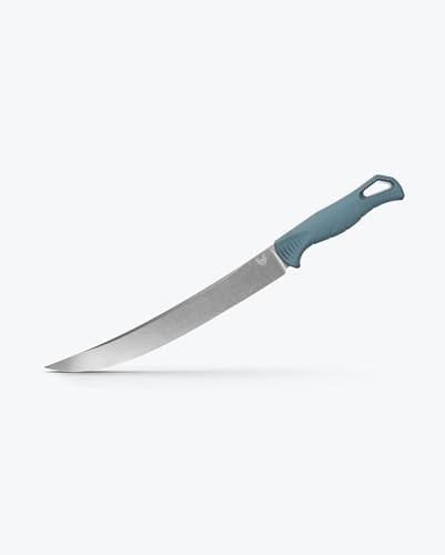 Benchmade Fishcrafter Outdoor Knife with Fixed Blade and SelectEdge Trailing Point (Depth Blue)