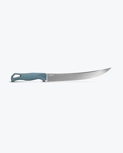 Benchmade Fishcrafter Outdoor Knife with Fixed Blade and SelectEdge Trailing Point (Depth Blue)