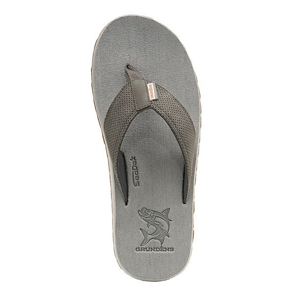Men's Grundens Species Flip Flop Fishing Sandals Silver King