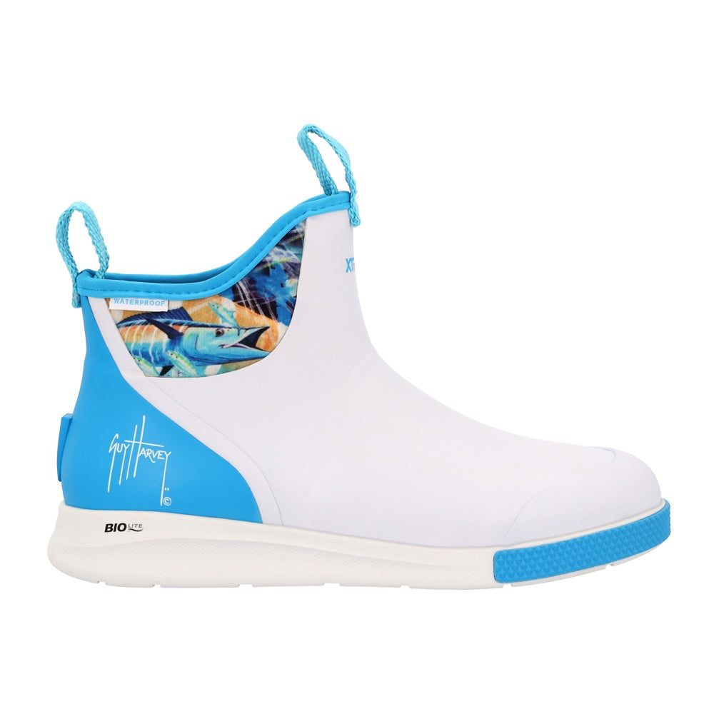 Xtratuf 6" Ankle Deck Sport Boots White/Dresden Blue Size 9