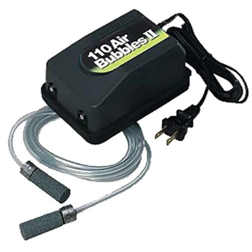 Marine Metal Products Air Bubbles II Aquarium Pump, Black