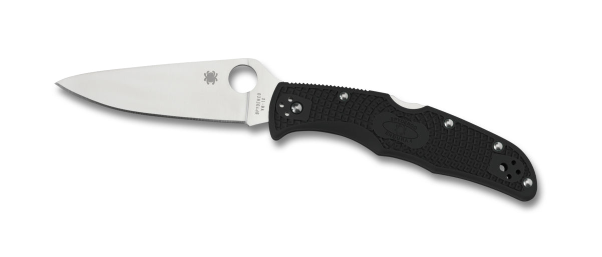 Spyderco Endura4 Lightweight 3.8" Knife Black FRN PlainEdge