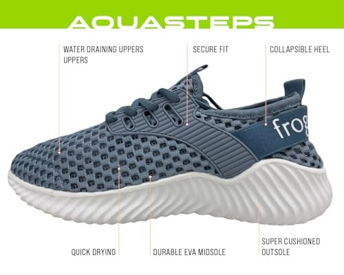 FROGG TOGGS Women's Aquasteps Water Shoes, Blue, 7