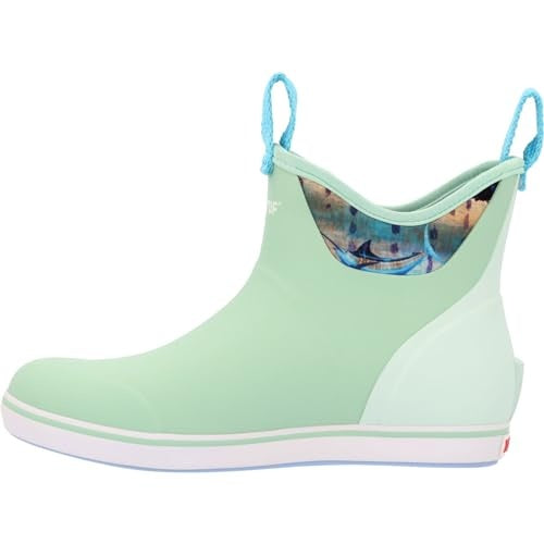 Women's Ankle Boot, Plain Toe Toe, 6 in Height, Green, 9