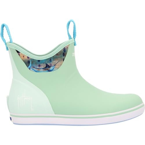 Women's Ankle Boot, Plain Toe Toe, 6 in Height, Green, 9
