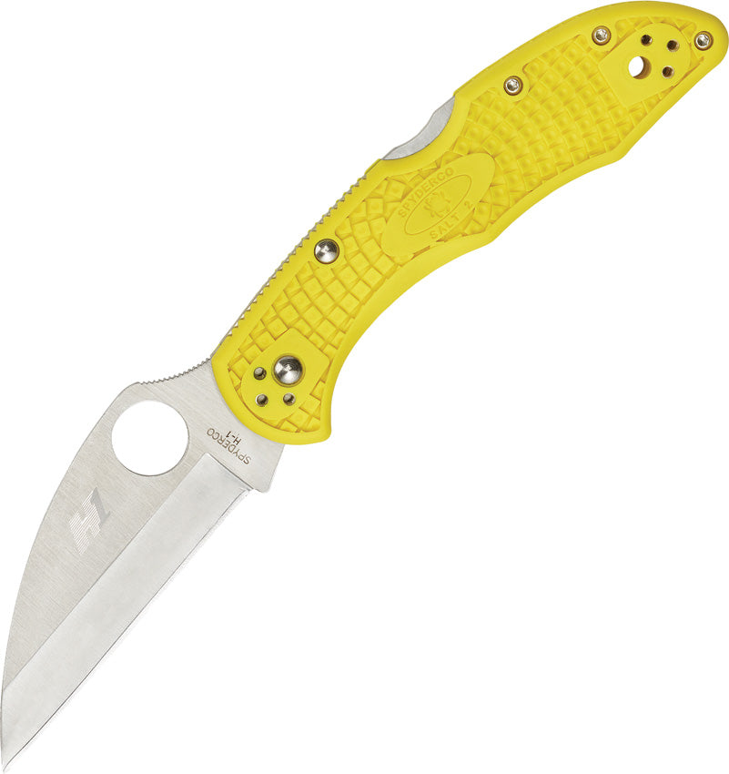 SPYDERCO Salt 2 Lightweight Yellow Wharncliffe H1 Plain Knife