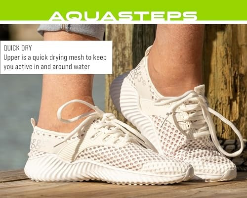 FROGG TOGGS Women's Aquasteps Water Shoes, White, 9