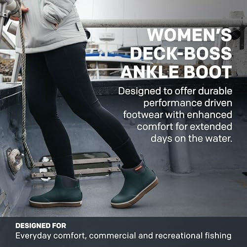 Grundens Women's Deck-Boss Ankle Boots, in Pine, Size 6 | by West Marine