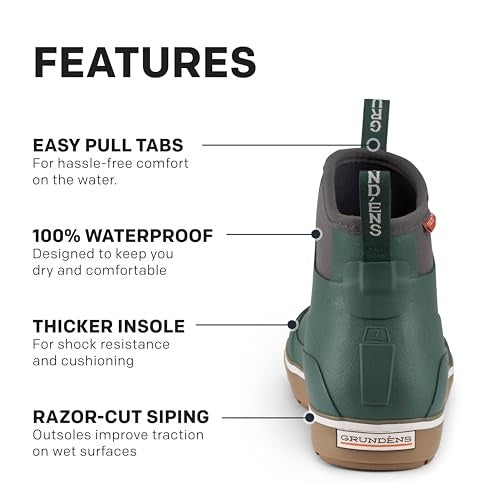 Grundens Women's Deck-Boss Ankle Boots, in Pine, Size 6 | by West Marine