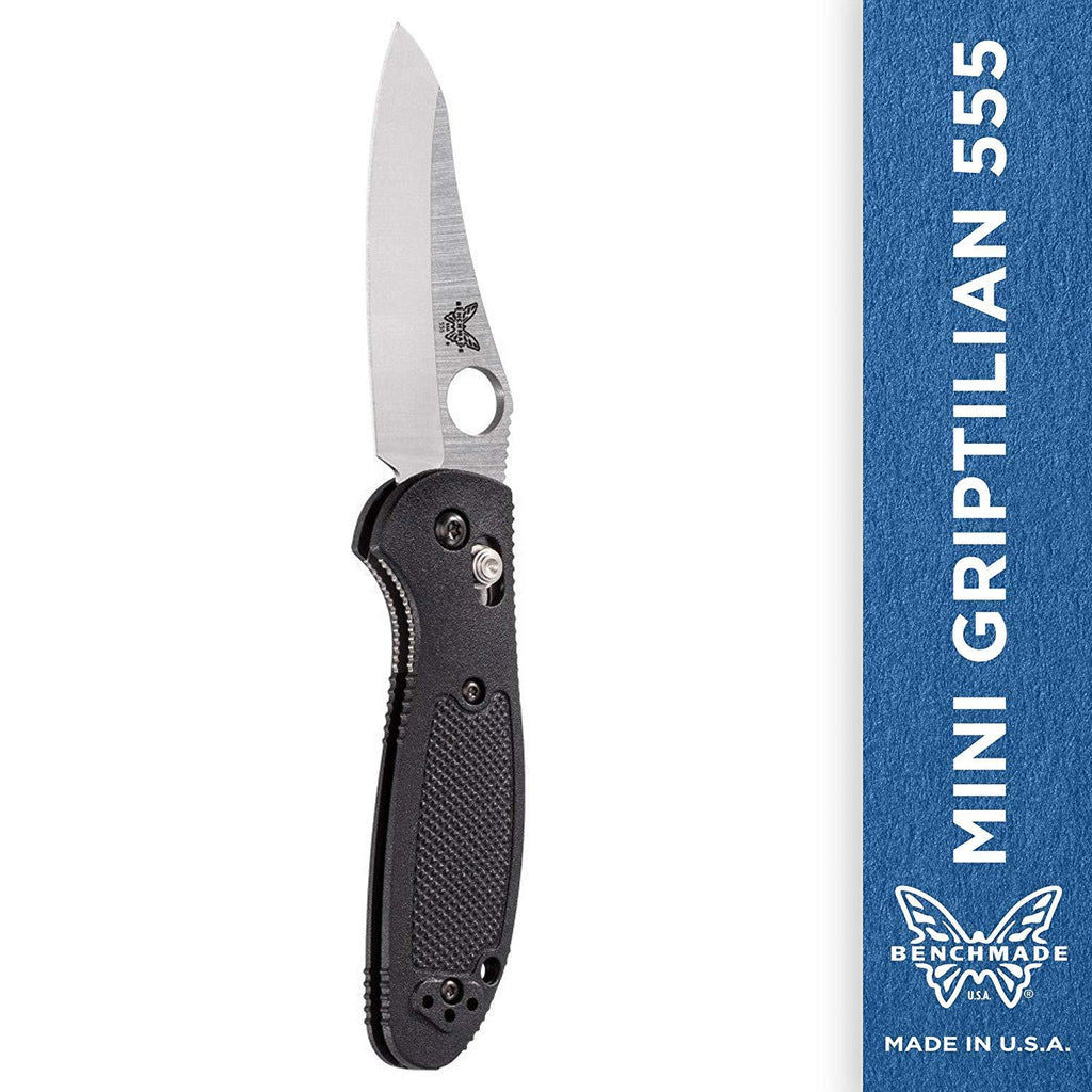 Benchmade Pardue 555-S30V Mini Griptilian Steel Knife Black
