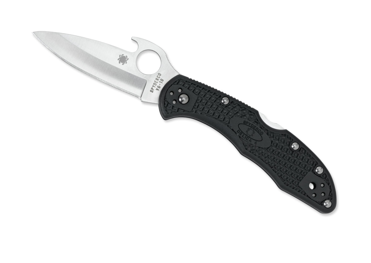 Spyderco Delica 4 Emerson Opener Lightweight Black Pocket Knife