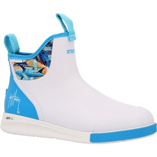 Xtratuf 6" Ankle Deck Sport Boots White/Dresden Blue Size 12