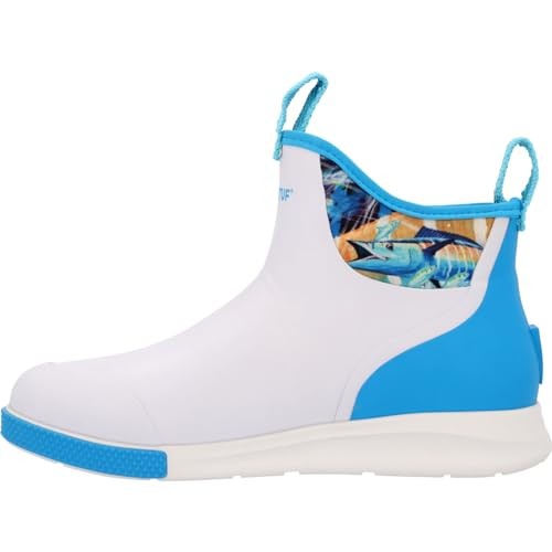 Xtratuf 6" Ankle Deck Sport Boots White/Dresden Blue Size 12