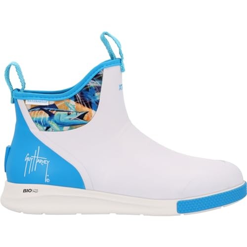 Xtratuf 6" Ankle Deck Sport Boots White/Dresden Blue Size 12