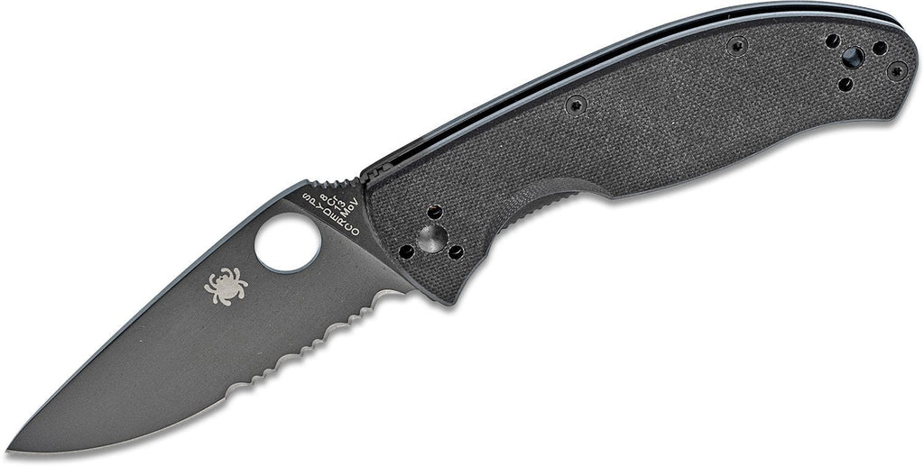 Spyderco Tenacious Lightweight Pocket Knife, Black Combination Edge