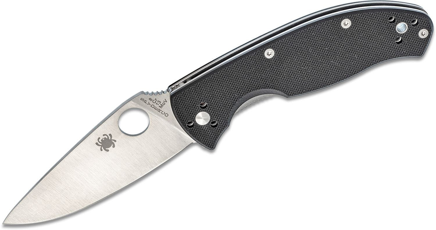Spyderco Tenacious C122GP 3.438" Folding Black Pocket Knife