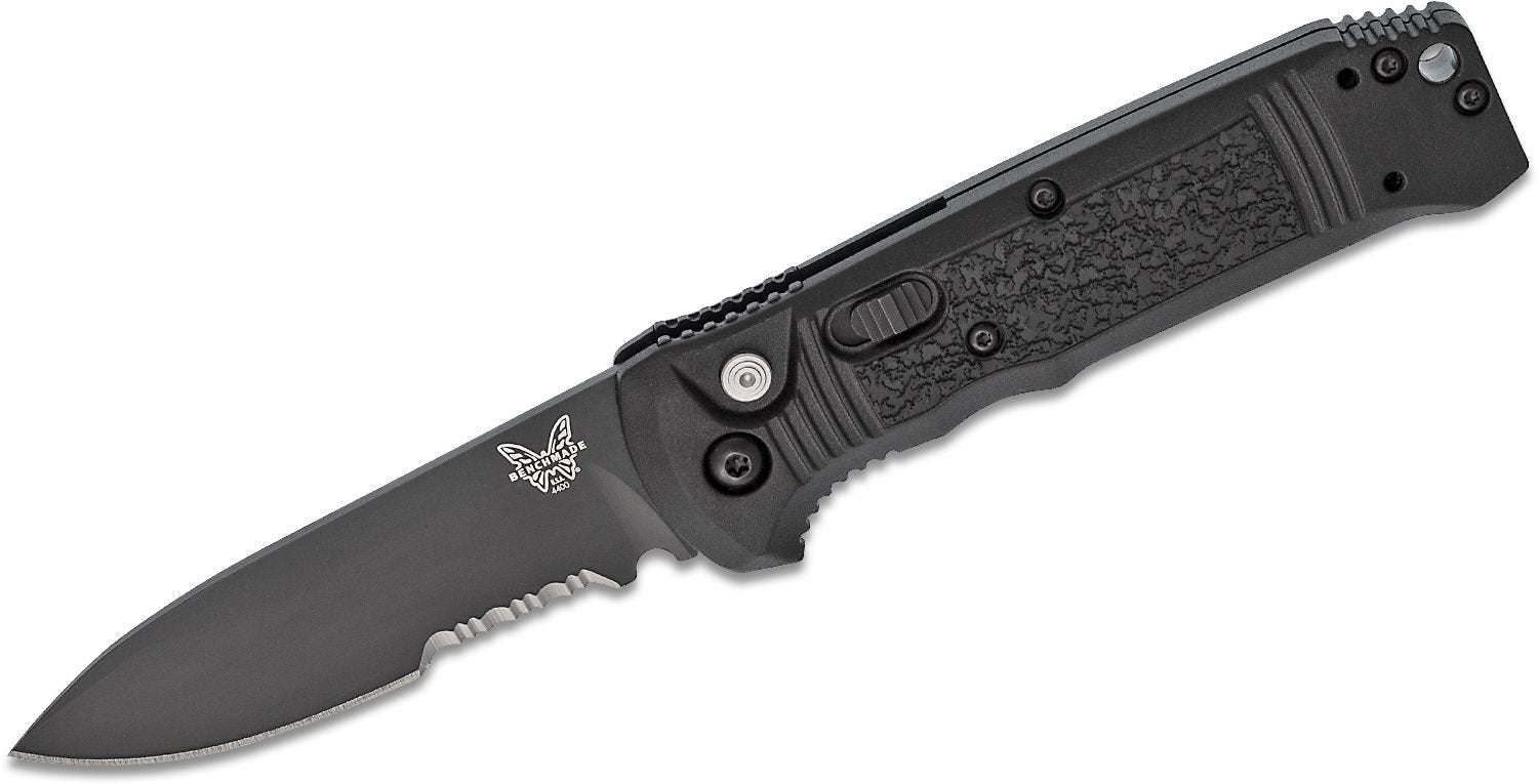 Benchmade Casbah AUT Drop Point Serrated Black Grivory 4400SBK