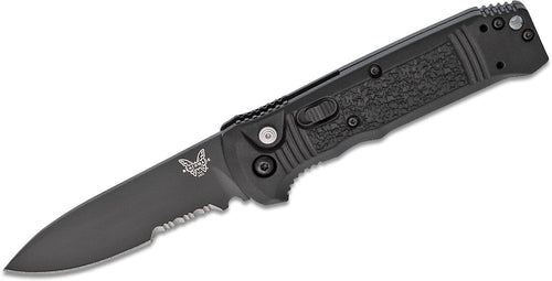 Benchmade Casbah AUT Drop Point Serrated Black Grivory 4400SBK
