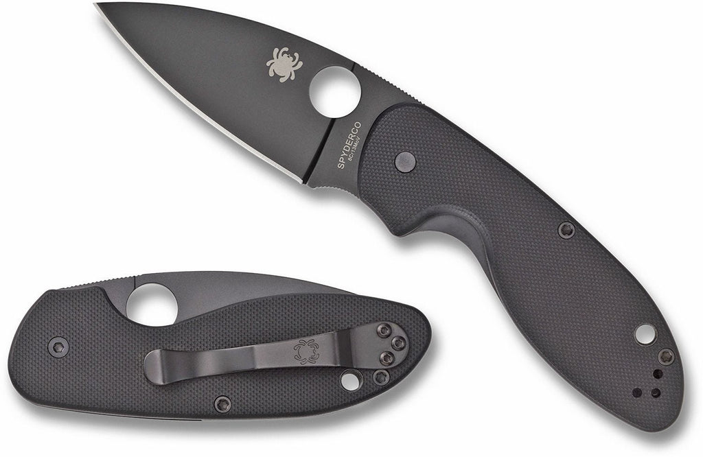 Spyderco Efficient Black Oxide Folding Pocket Knife