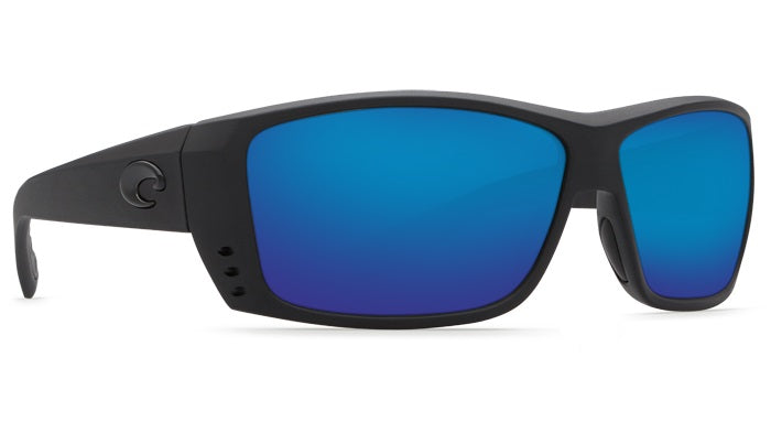 Costa Del Mar Cat Cay Sunglasses 6110-125 Blackout Blue Mir 580p