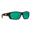 Costa Tuna Alley 580P Polarized Sunglasses, Tortoise/Green Mirror