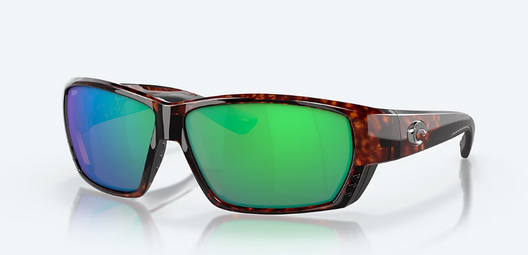 Costa Tuna Alley 580P Polarized Sunglasses, Tortoise/Green Mirror