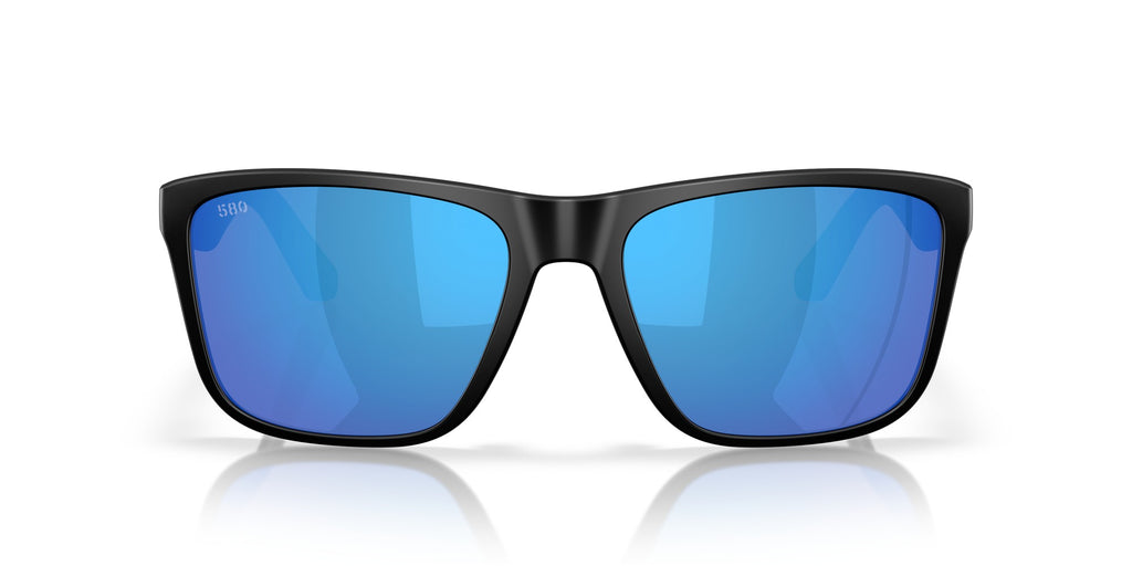 Costa Los Alijos 580G Polarized Sunglasses, Matte Black/Blue Mirror