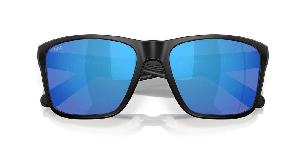 Costa Los Alijos 580G Polarized Sunglasses, Matte Black/Blue Mirror