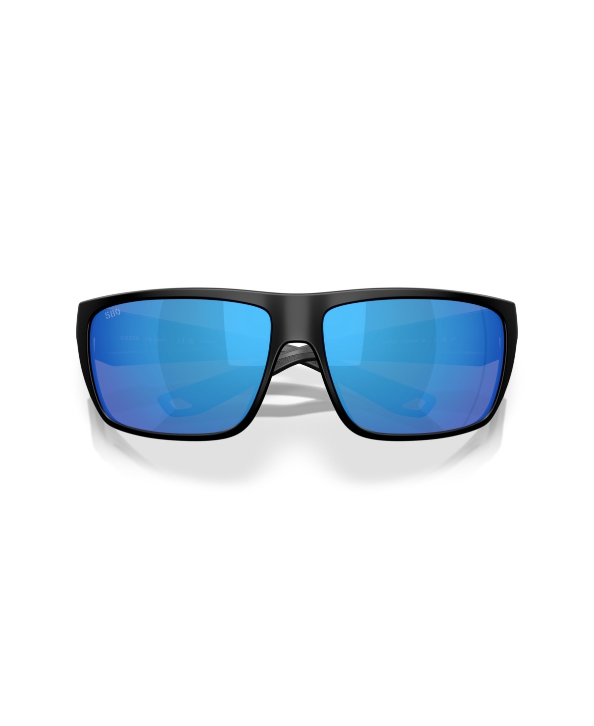 Costa 580G Polarized Sunglasses Matte Black/Blue Mirror One Size