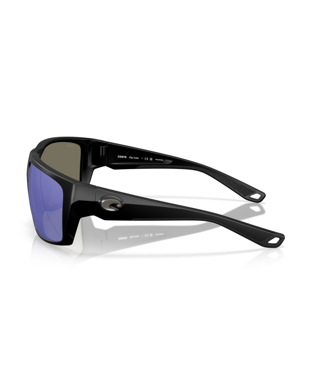 Costa 580G Polarized Sunglasses Matte Black/Blue Mirror One Size