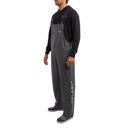 PELAGIC Men's Chubasco Bib Rain Bib, Grey, X-Large