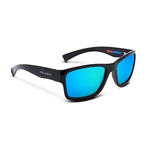Pelagic Ballyhoo Polarized Sunglasses, in Black Frame/Blue Lens | by West Marine