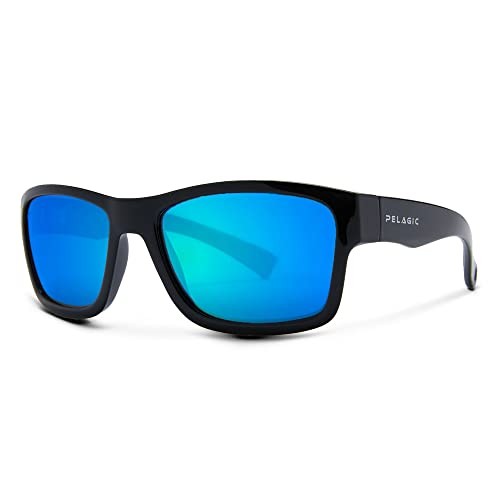 Pelagic Ballyhoo Polarized Sunglasses, in Black Frame/Blue Lens | by West Marine