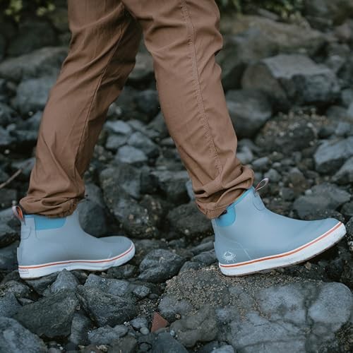 Grundéns Men’s DECK-BOSS Ankle Boot  Durable, Waterproof, Blue Crab, 12