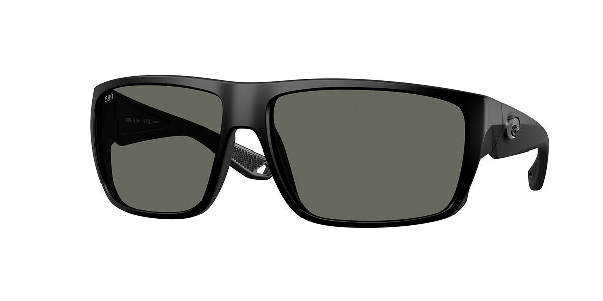Costa Del Mar Fly Line Polarized 912901 Men's Sunglasses Black Size 64