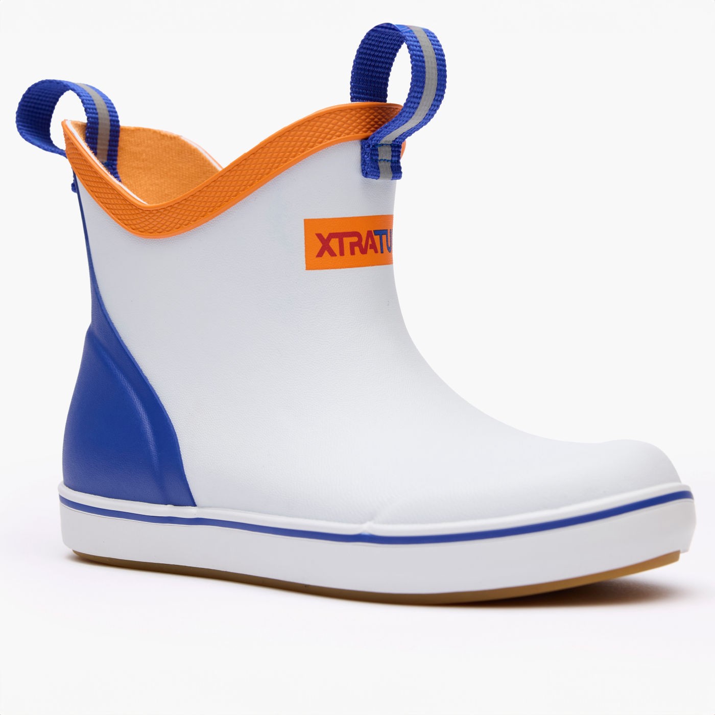 Xtratuf Kids' Ankle Deck Boots Size 1 - White Multi/Blue