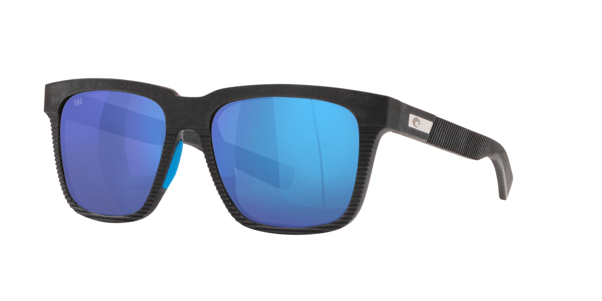 Costa Pescador 580G Polarized Sunglasses, Net Gray/Blue Mirror