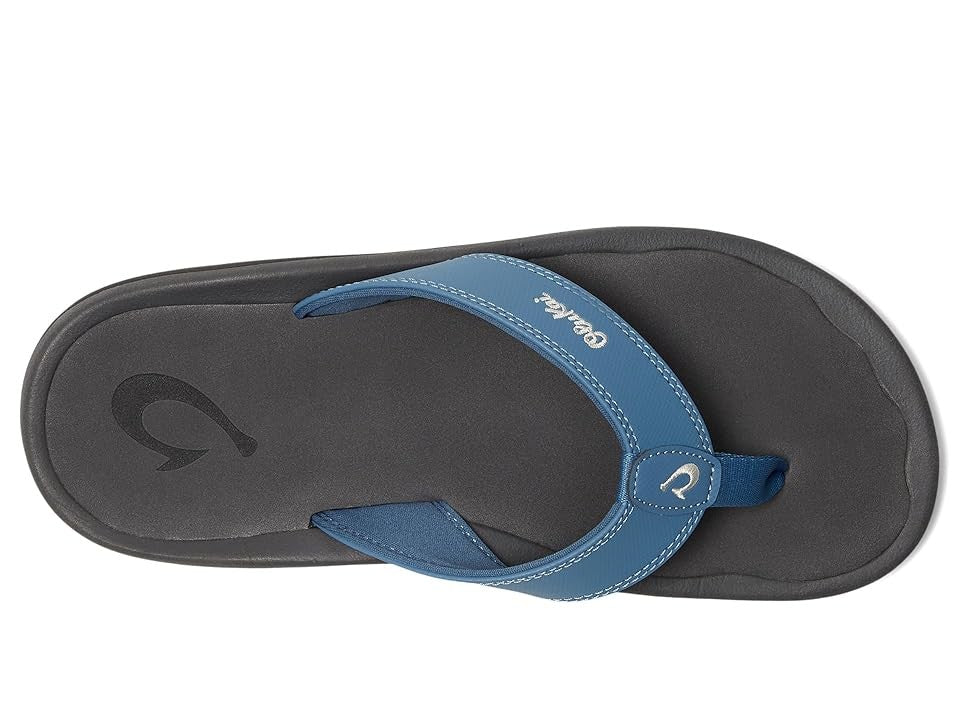 Men's OluKai Ohana Flip Flop Sandals 13 Blue Fog/Rock