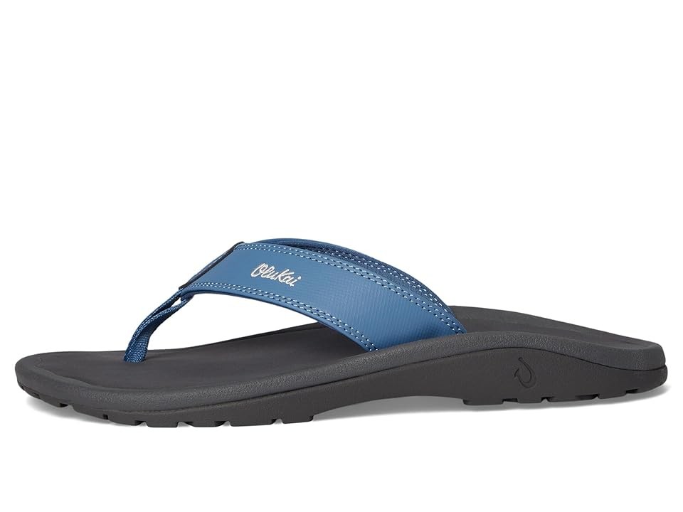 Men's OluKai Ohana Flip Flop Sandals 9 Blue Fog/Rock