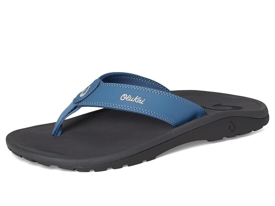 Men's OluKai Ohana Flip Flop Sandals 12 Blue Fog/Rock