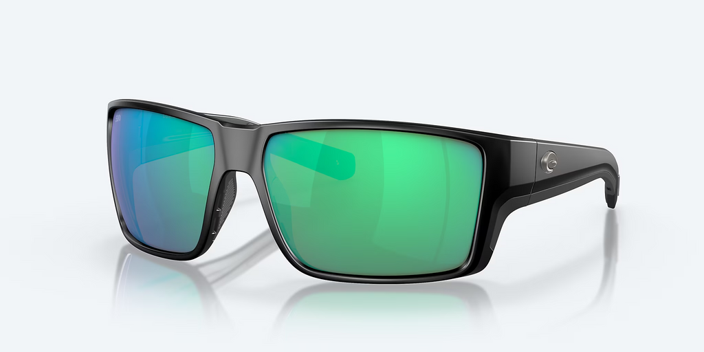 Costa Reefton Pro 580G Polarized Sunglasses, Matte Black/Green