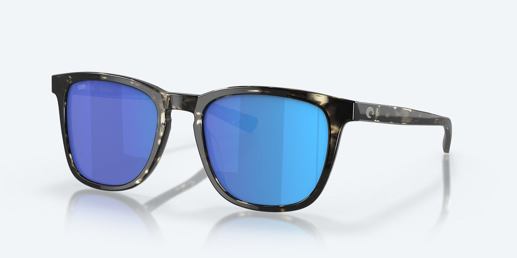 Costa Women's Sullivan 580G Polarized Sunglasses, in Shiny Black Kelp Frame/Blue Mirror Lens | by West Marine