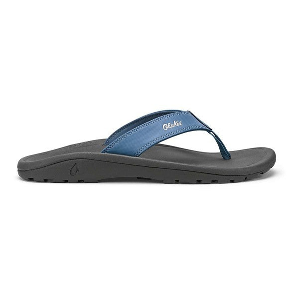 Men's OluKai Ohana Flip Flop Sandals 14 Blue Fog/Rock