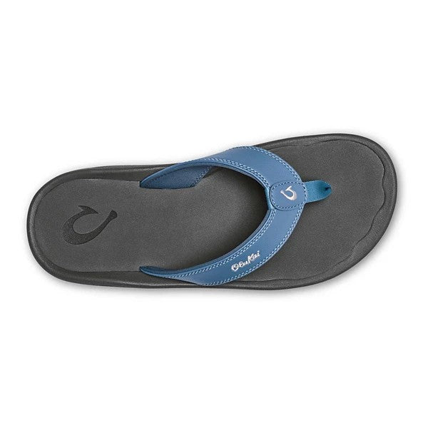 Men's OluKai Ohana Flip Flop Sandals 14 Blue Fog/Rock