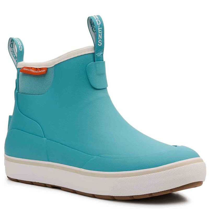 Grundens Women's Deck-Boss Ankle Boots, in Gulf Blue, Size 10 | by West Marine